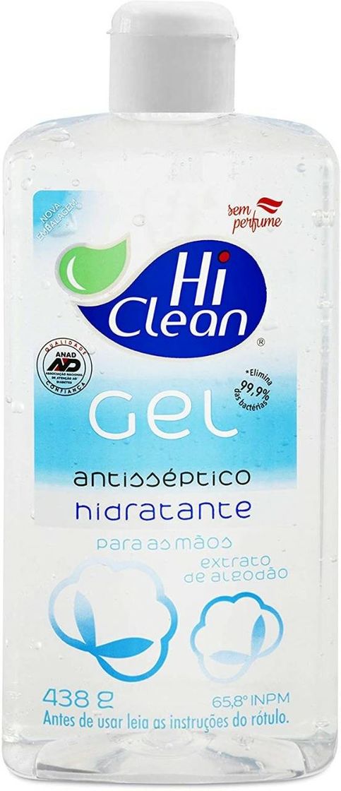 Moda Gel Antisséptico 70% (65,8º Inpm), Extrato De Algodão, 438G 