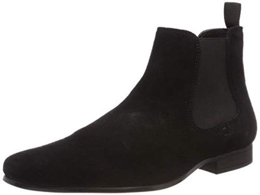 Red Tape Stanway, Botas Chelsea para Hombre, Negro