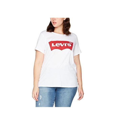 Levi's Plus Size Pl tee Camiseta, Blanco