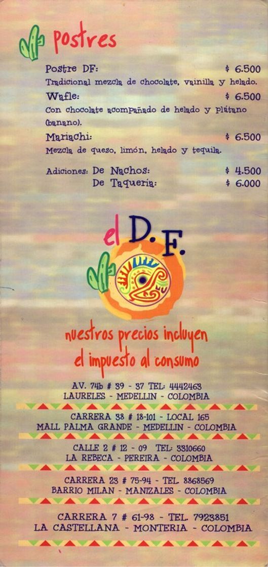 Restaurants El DF Comida Mexicana Laureles