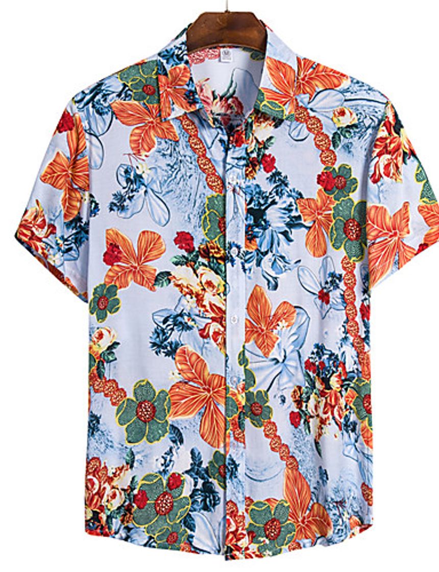 Fashion Hombre Floral Camisa Básico Boho Diario Playa