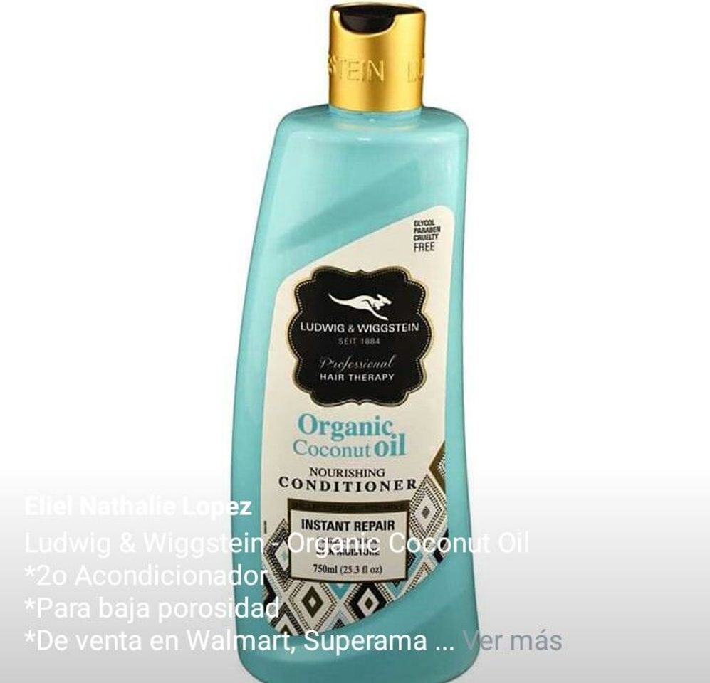 Fashion Acondicionador Ludwig & Wiggstein aceite de coco orgánico

