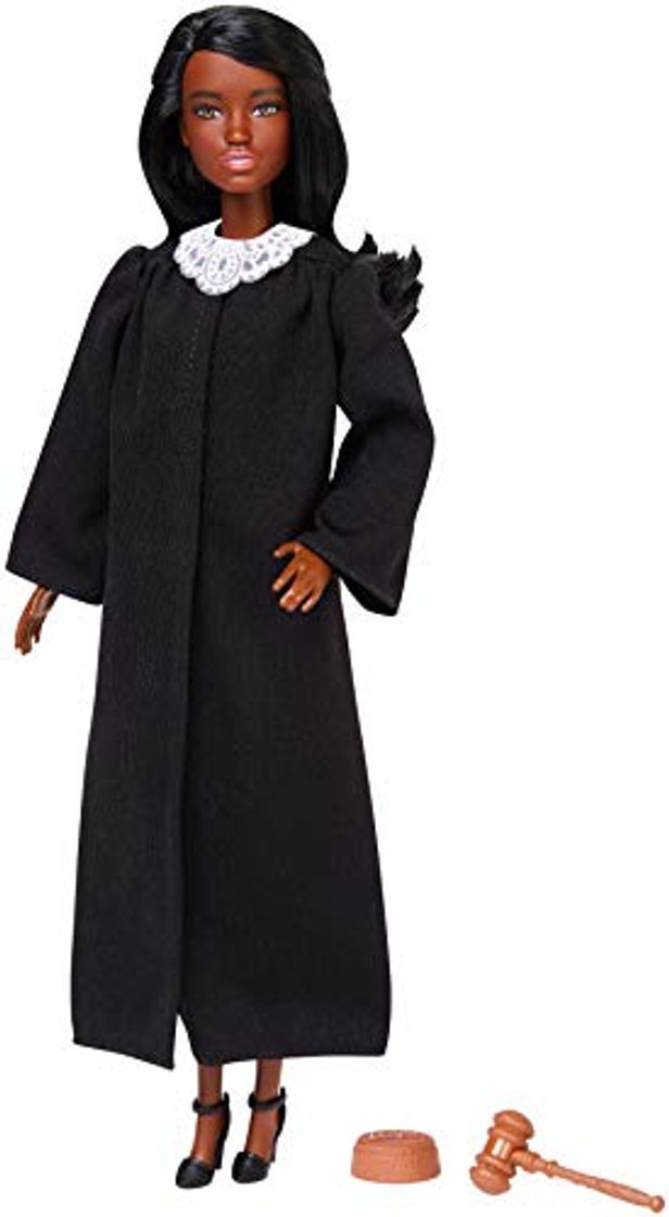 Social Barbie - Quiero Ser Jueza Muñeca morena con accesorios, Juguetes