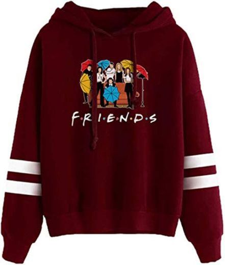 FLYCHEN Mujer Sudaderas con Capucha Amigo Sudadera Friends Amigo Programa de televisión