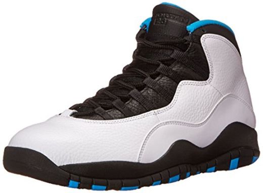 Nike Air Jordan Retro 10, Zapatillas de Deporte para Hombre, Blanco/Azul/Negro