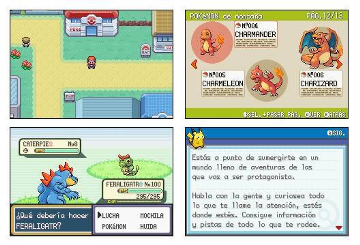 App Pokemon rojo fuego y verde hoja