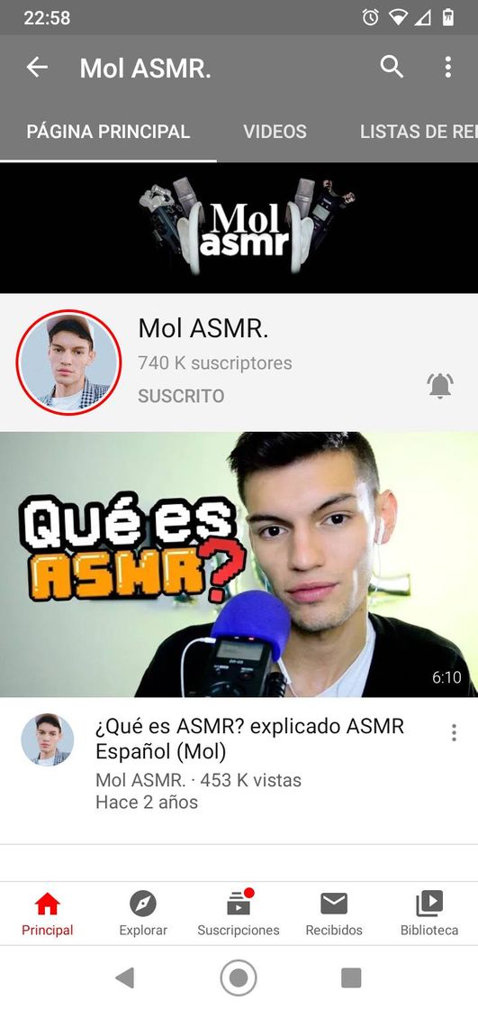 Moda Canal de Youtube ASMR 