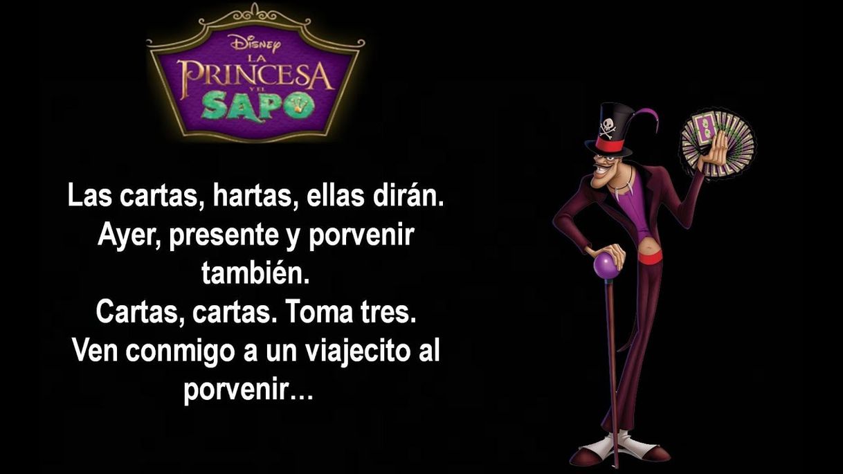 Canción La princesa y el sapo - influencia en el más allá 