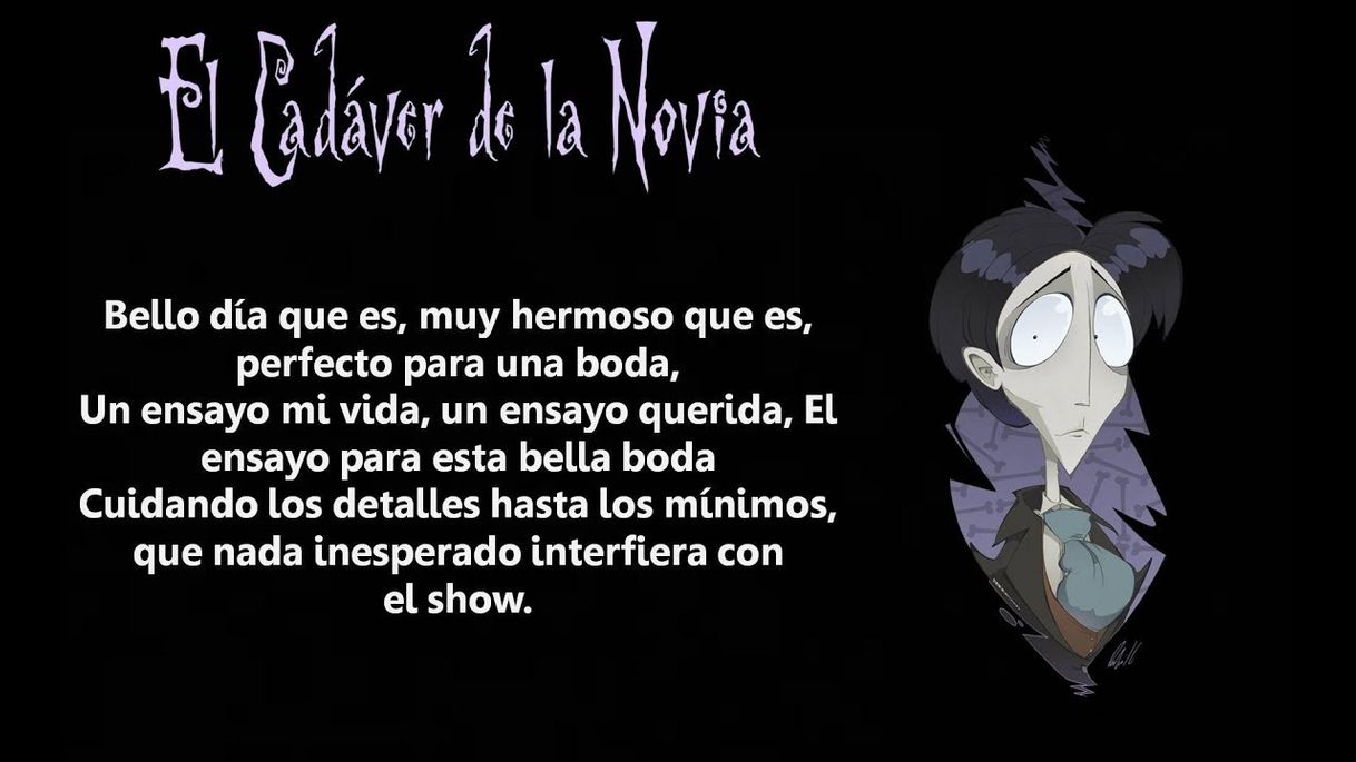 Canción El cadáver de la novia - de acuerdo al plan 