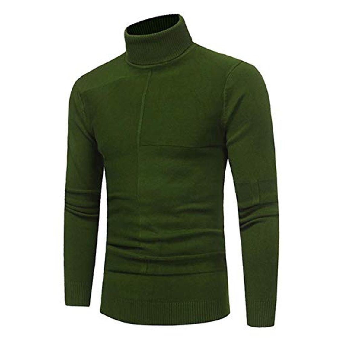 Productos YANGPP Mens Sweater Pullover Slim Warm Solid High Lapel Jacquard Hedging Men's