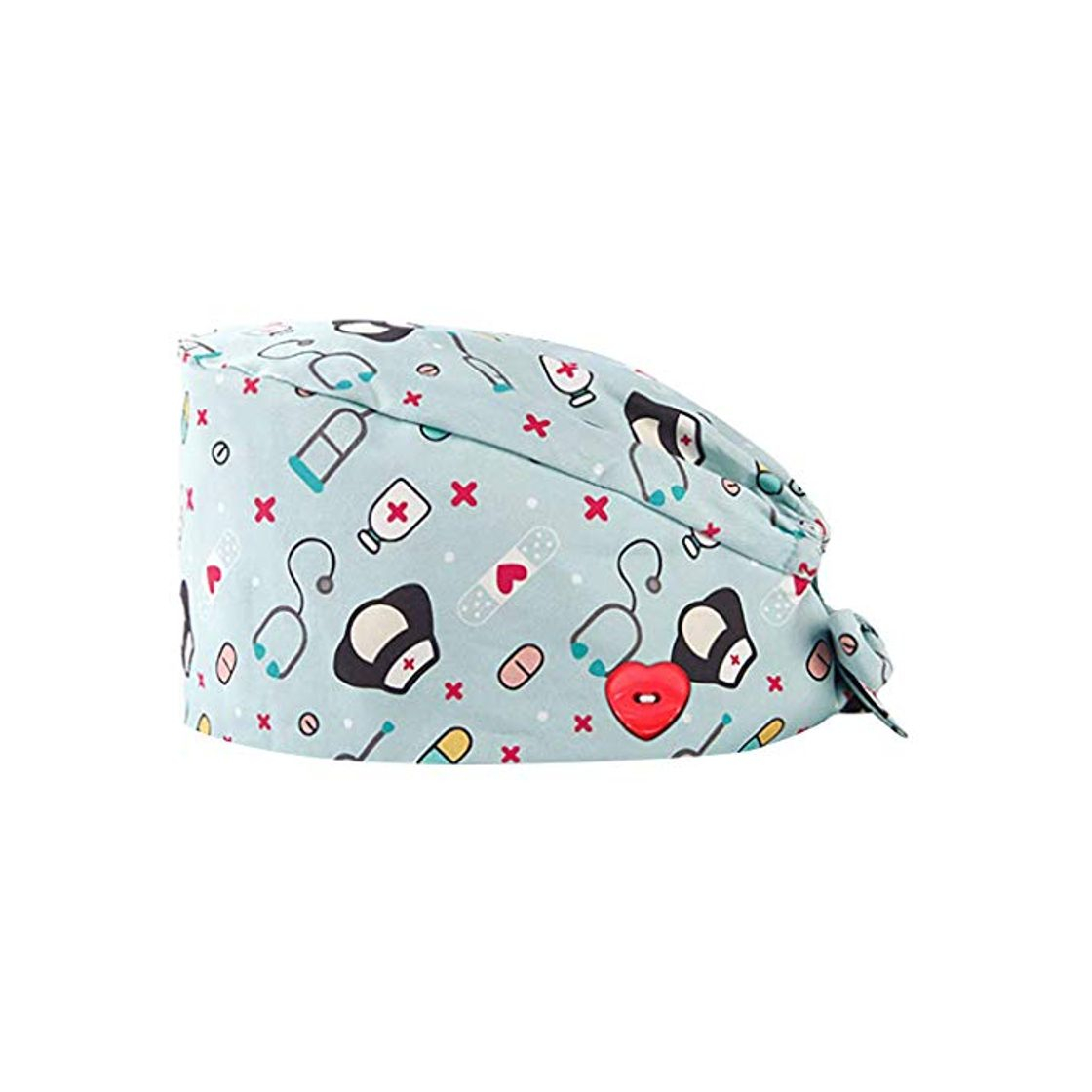 Fashion riou Gorro Quirúrgico Flor Corbata Algodón Gorro de Cirugía Ajustable Médico Enfermera Gorro Quirofano Reutilizable para Pelo Largo Corto Gorro de Trabajo