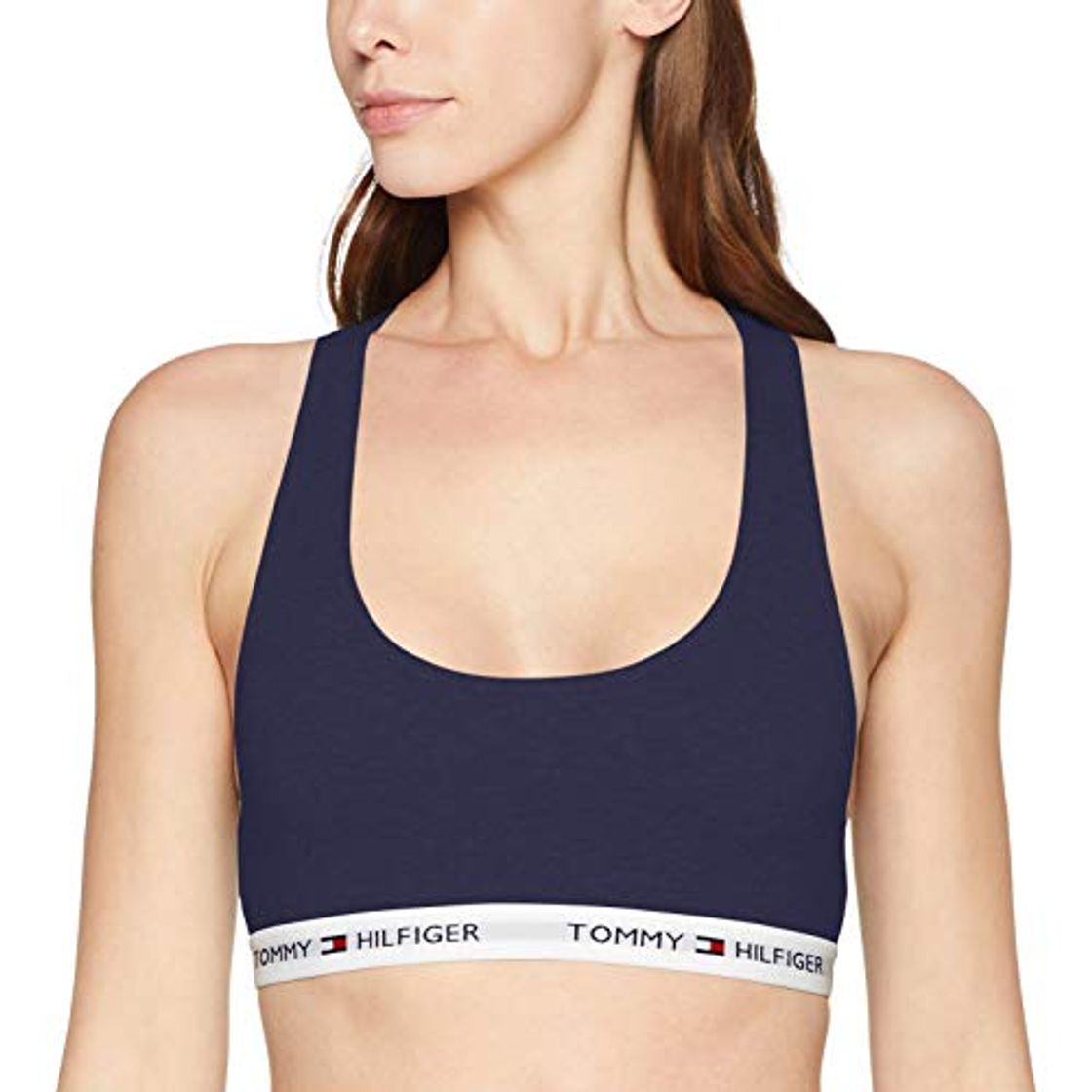 Tommy Hilfiger Bralette Sujetador Deportivo, Azul