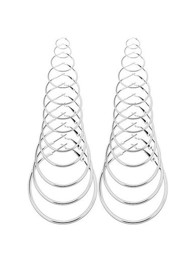 12 Pares de Pendientes de Aro Piercing de Oreja Aro de Orejas