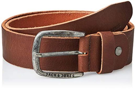 JACK & JONES JJIPAUL JJLEATHER BELT NOOS, Cinturón Hombre, Marrón