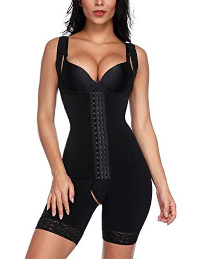 FeelinGirl Mujer Faja Reductora Chaleco sin Costura Corsé Bustier Ajustable Tirantes Faja