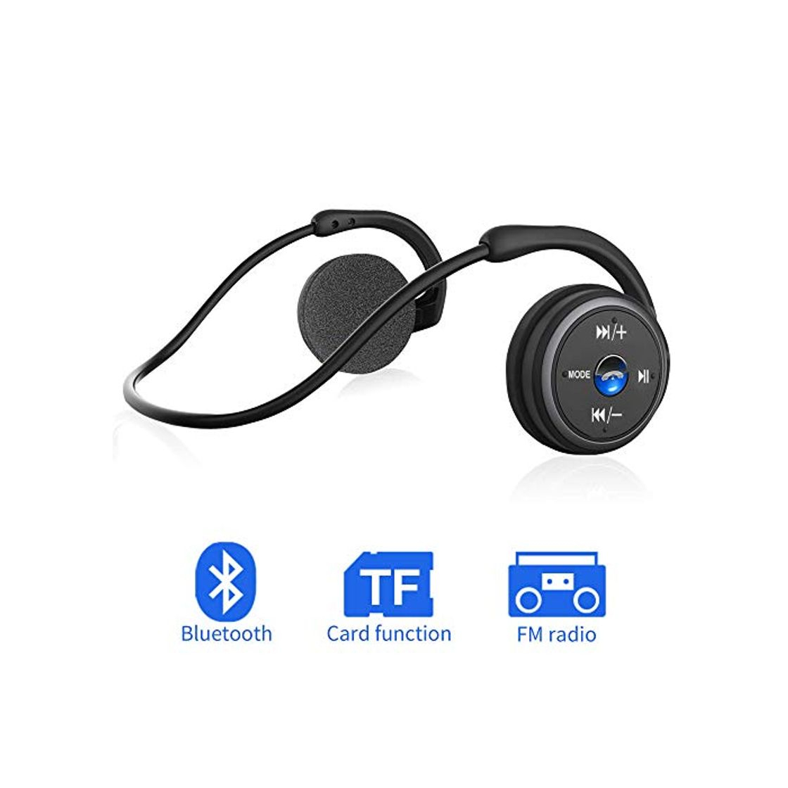 Producto Auriculares Bluetooth 4.1, 3-en 1 Estéreo Auricular Deportivo, Auriculares Inalámbricos con Micrófono,