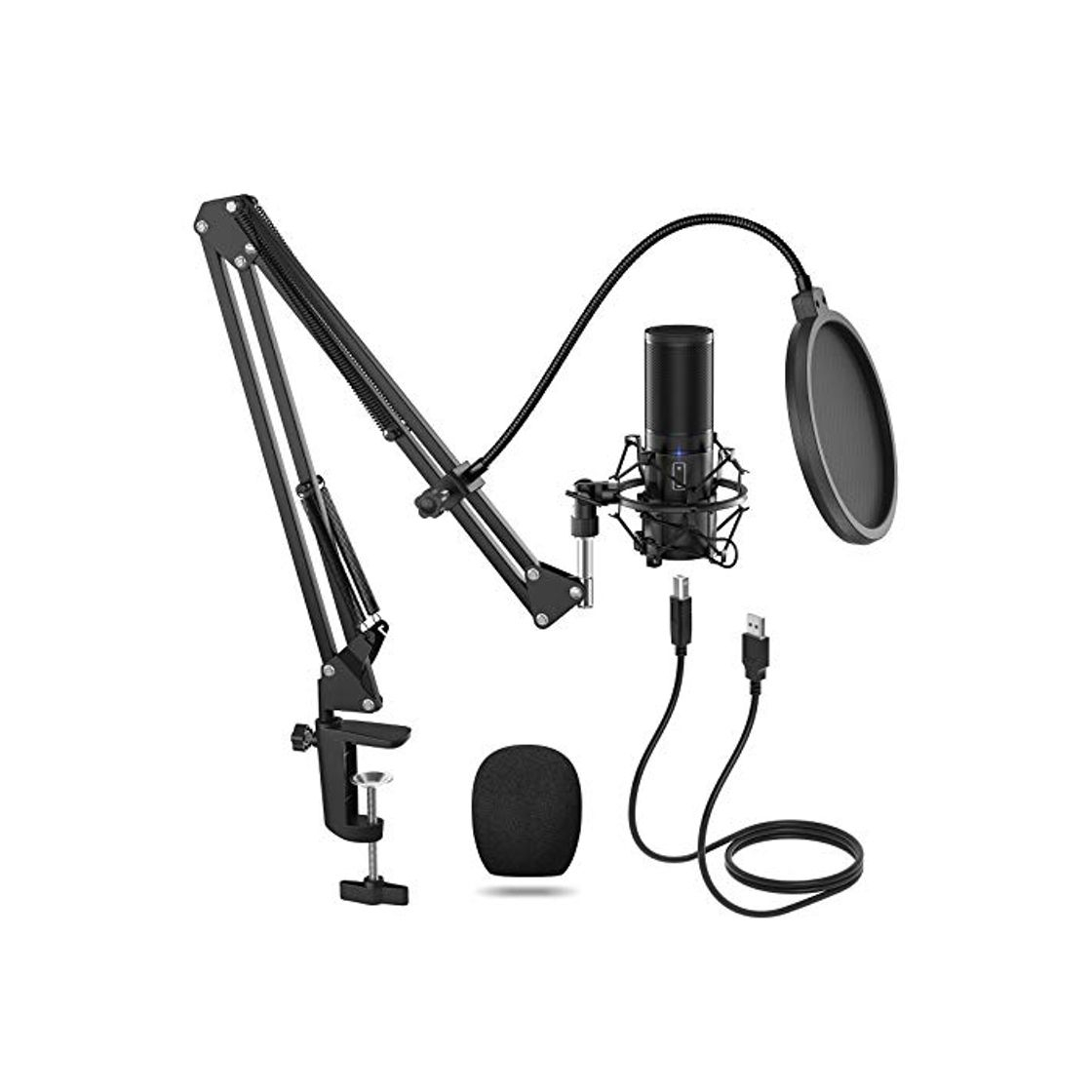 Social TONOR Micrófono de Condensador USB Micro Grabación Patrón Polar Cardioide para Grabar