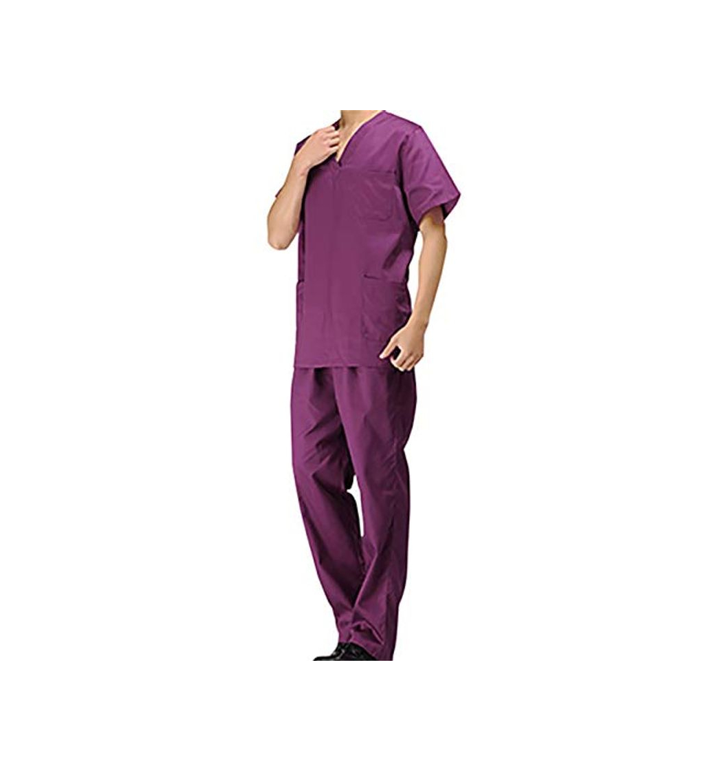 Fashion PICTURESQUE Uniforme Médico Ropa Quirúrgica de Manga Corta Bata Médico Laboratorio Enfermera Sanitaria Unisex