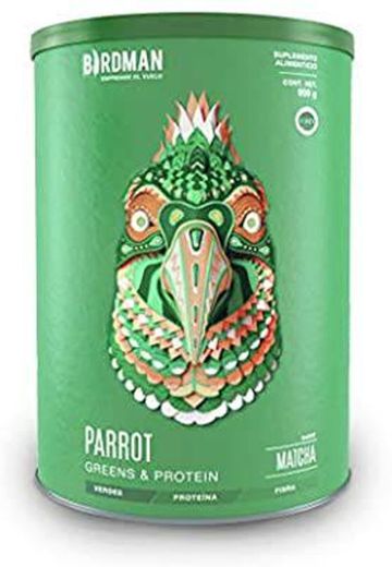 Birdman Parrot Greens & Protein Super Alimento Sabor Matcha