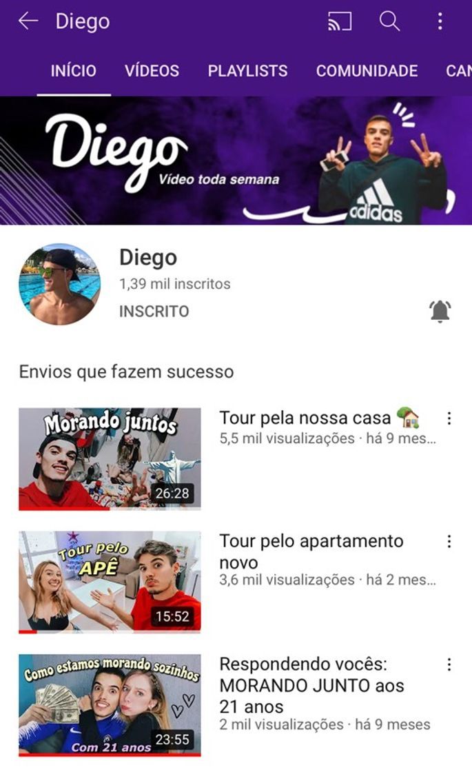 Fashion Indicação da semana: Canal do Diego