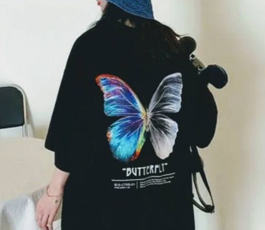 Camisa Butterfly Print T-Shirt