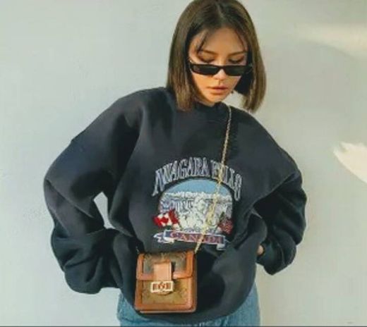 Suéter/sudadera Embroidered Loose-Fit Sweatshirt