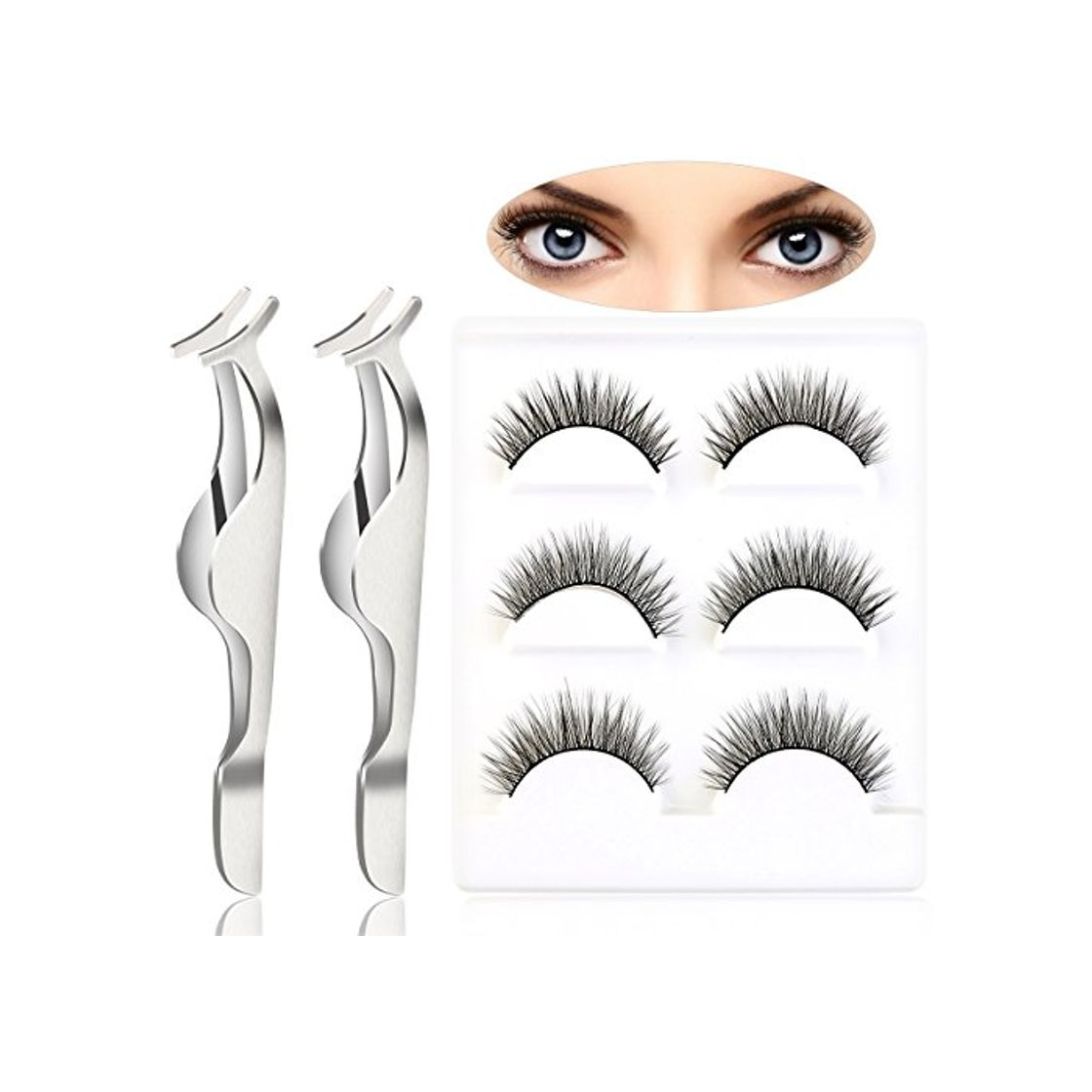 Social PIXNOR 2pcs pestañas postizas extensión aplicador removedor Clip pinza pinza