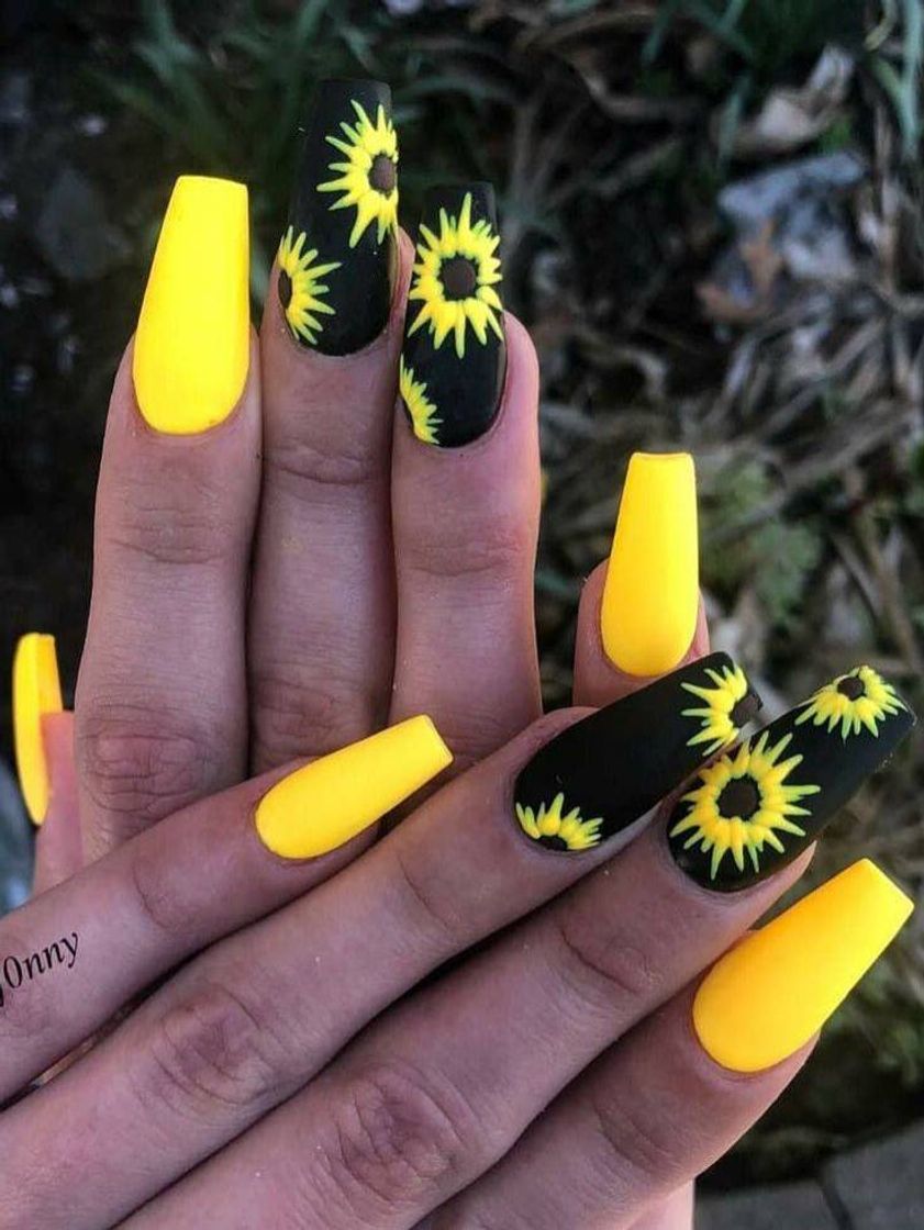 Fashion Uñas girasol 💅🌻