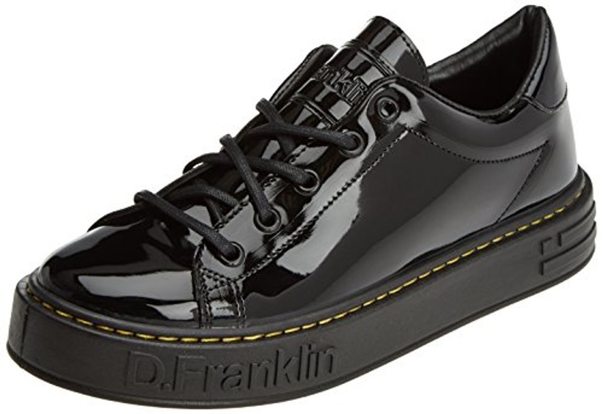 Productos D. Franklin Gumme Patent Black, Zapatillas para Mujer, Negro