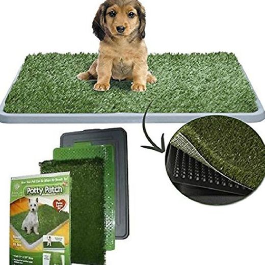 Dobo® yacija MAXI inodoro para perros y gatos con cachorros de tamaño de pasto sintética absorbente Potty Ideal para entrenamiento de red