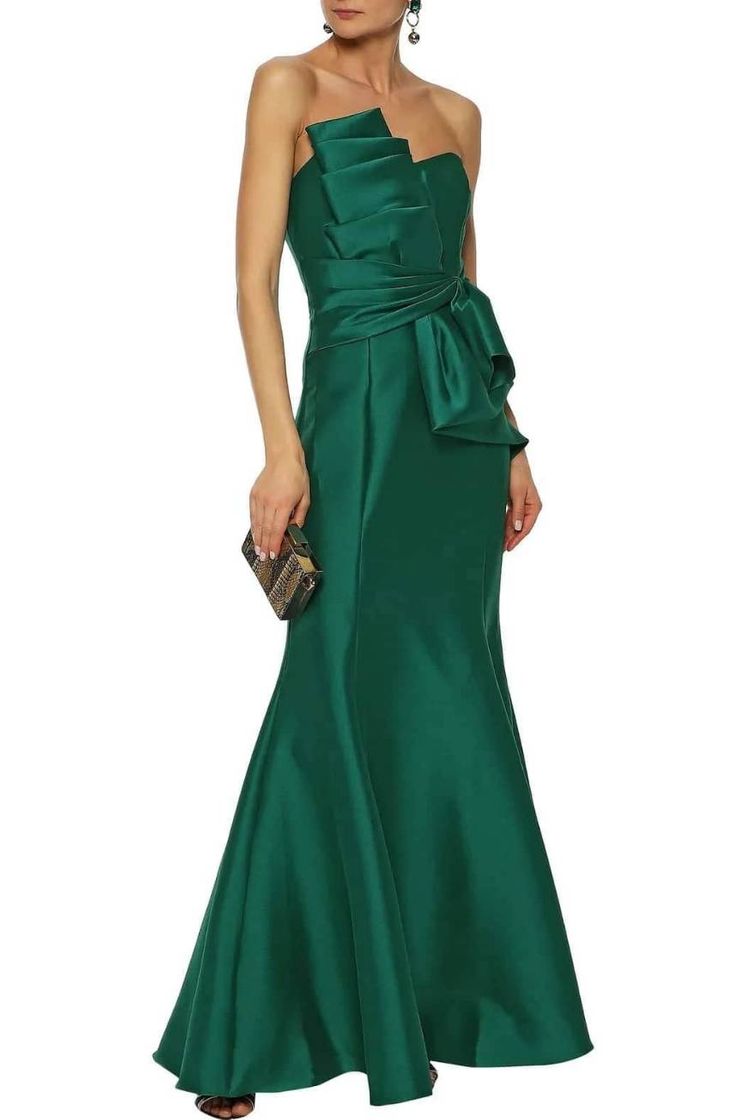 Fashion Badgley-Mischka emerald gown