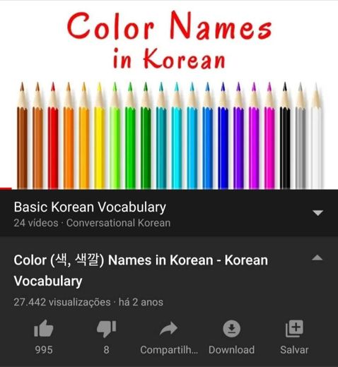 Color Names in Korean - Korean Vocabulary