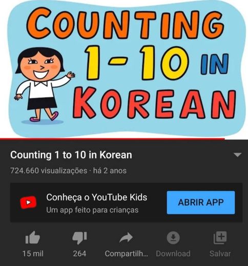 Counting 1 to 10 in Korean - YouTube