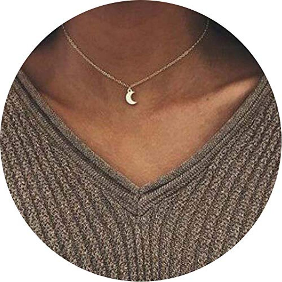 Social Collar con colgante de luna Jovono
