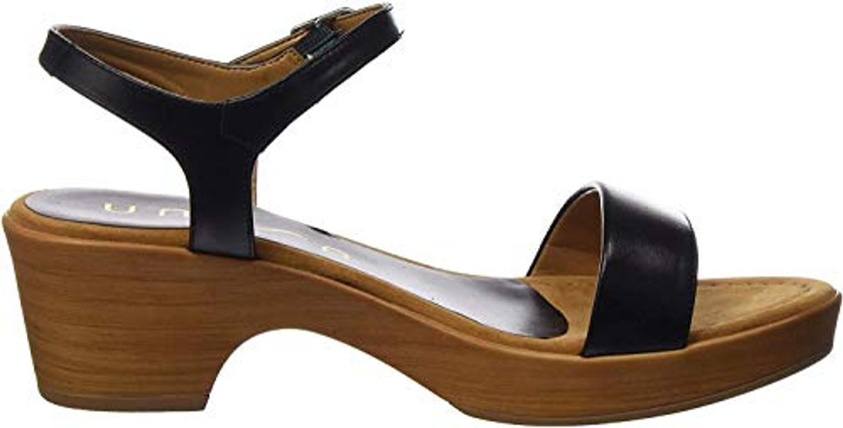 Moda Unisa Irita_20_na, Sandalias con Plataforma para Mujer, Negro