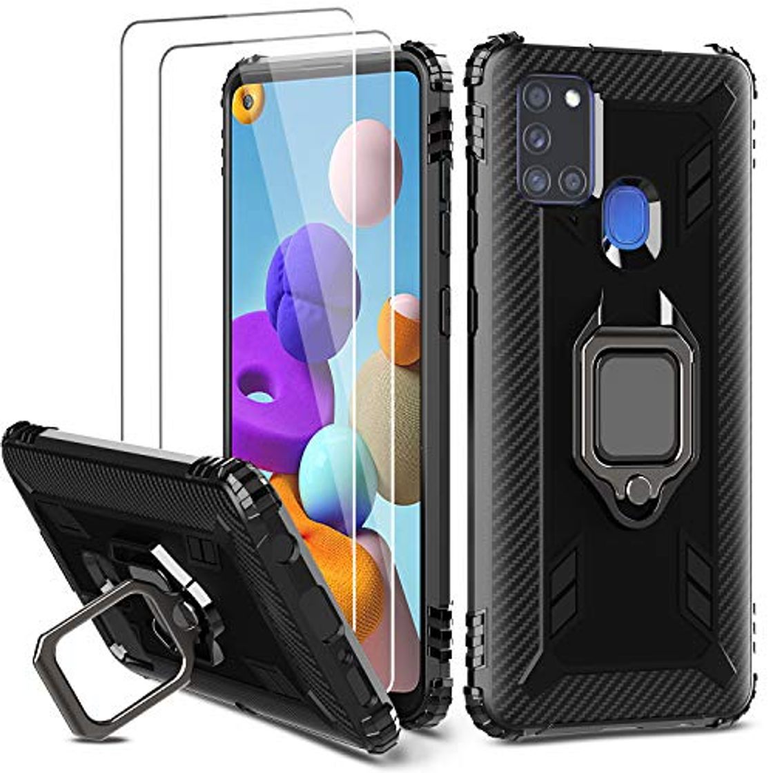 Productos Milomdoi [Funda y 2 Unidades] Funda para Samsung Galaxy A21S