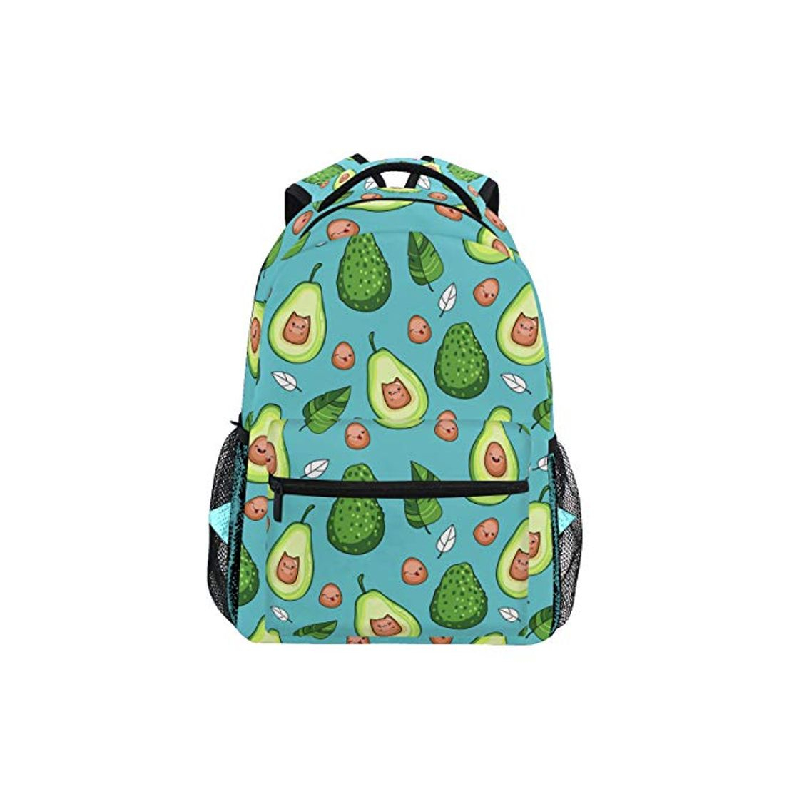 Moda Mochila Escolar Verde Aguacate Kawaii para niñas niños niños Bolsa de Viaje Mochila