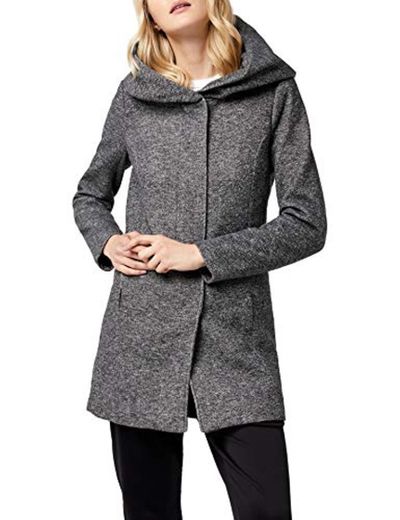 Only onlSEDONA Light Coat OTW Noos Abrigo, Gris