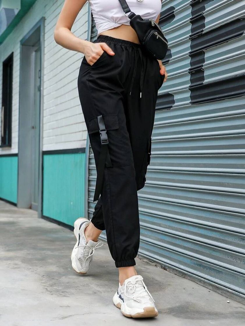 Fashion Pantalón negro de mujer 