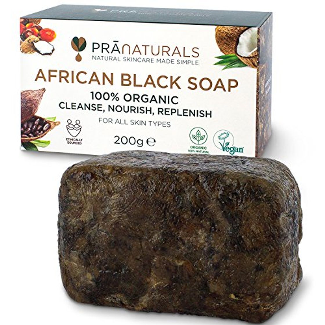 Beauty PraNaturals Jabón Negro Africano 200g