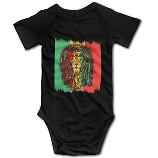 Reggae Rasta - Body de Manga Corta con Bandera de león para