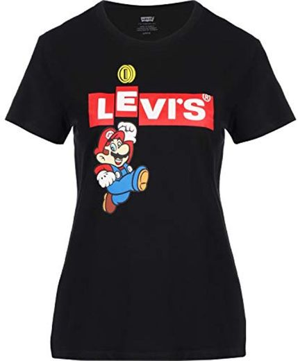 Levi's® Nintendo The W Camiseta Mario Mineral Black