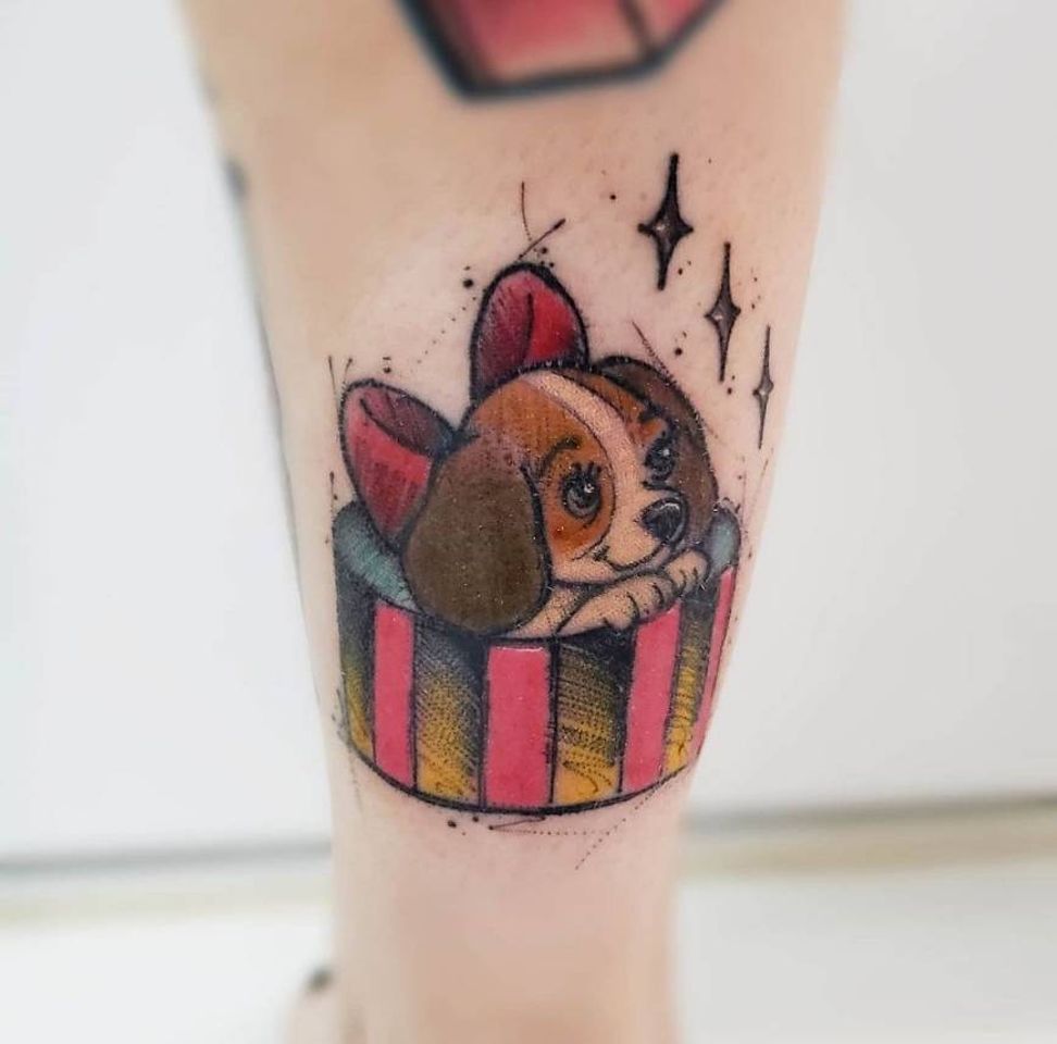 Moda Tatuagem colorida da disney