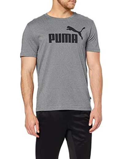 PUMA Essentials LG T Camiseta de Manga Corta, Hombre, Gris