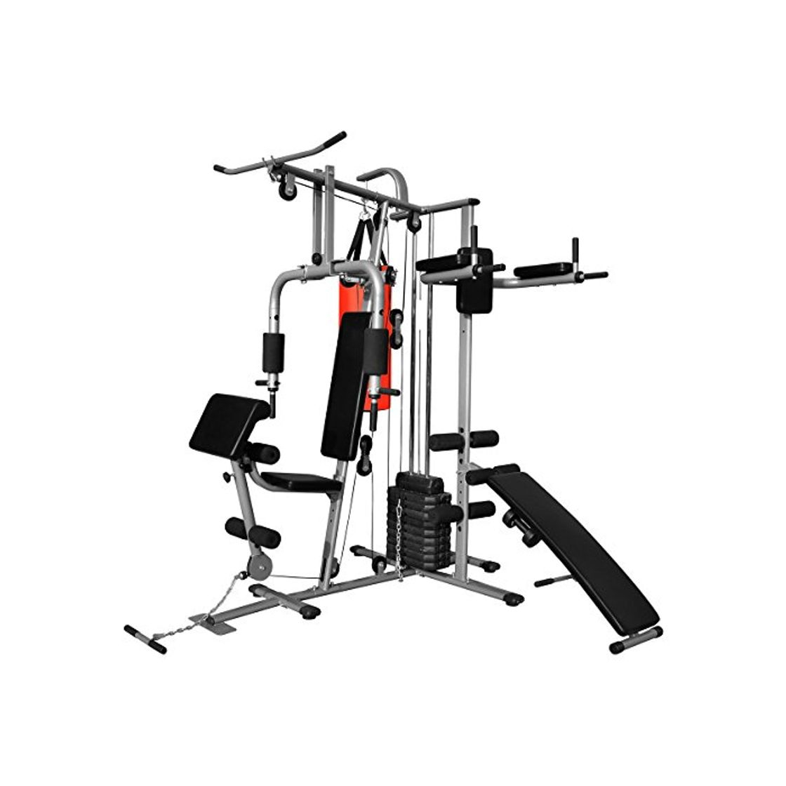 Productos vidaXL Gimnasio Multifuncional Máquina Musculación Aparato 65 kg Saco Boxeo