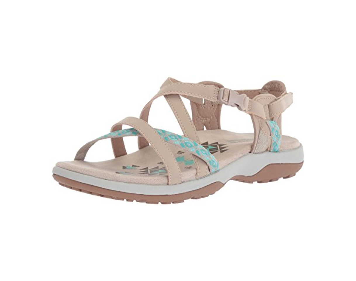 Moda Skechers Reggae Slim-Vacay, Sandalias de Talón Abierto para Mujer, Beige