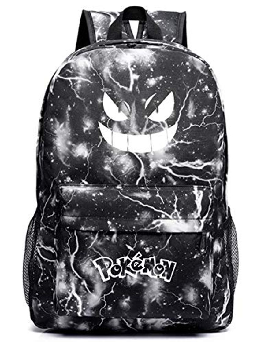 Pokemon Mochila con ojos luminosos, Pokemon Bolsa para niños y niñas, mochila