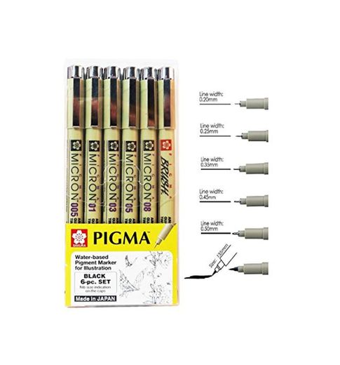 Sakura Pigma Micron Pen, dibujo artista bolígrafos, puntas, varios tamaños