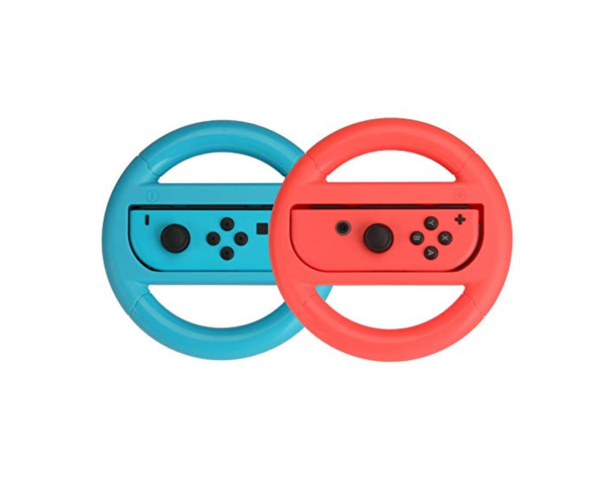 Producto AmazonBasics - Volante para Nintendo Switch - Azul/Rojo