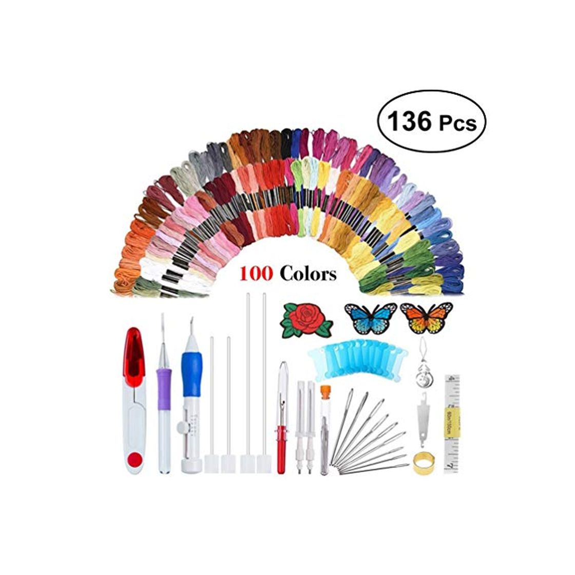 Productos HEALLILY Kit de bordado de aguja de perforación Magic Embroidery Pen Set